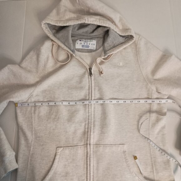 Champion Women’s Eco Fleece Full Zipper Tan Hoodie Size XL - Picture 12 of 16